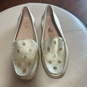 Kate Spade gold loafer size 10